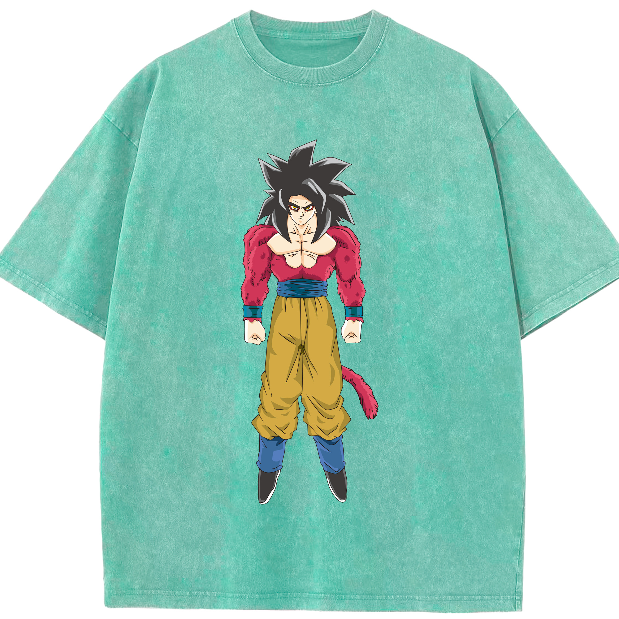 （画像用） ドラゴンボール 孫悟空（そん ごくう）Son Goku カカロット DRAGON BALL Kakarotto 綿100% ヴィンテージ風 半袖Tシャツ（フロントプリント）